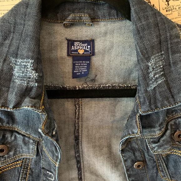 Blue asphalt jean jacket dark denim SZ small - Picture 4 of 8